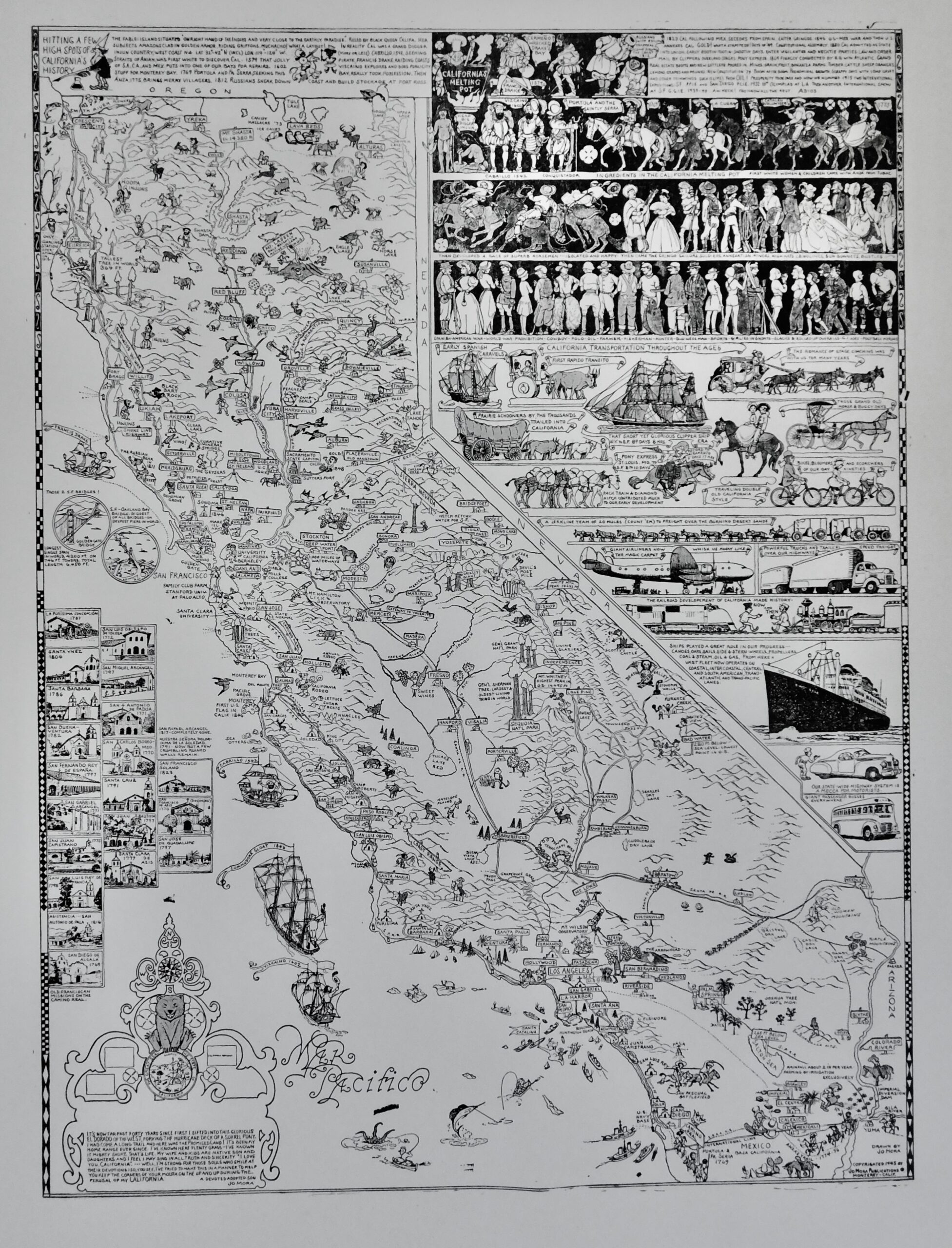 California Carte – black ink only print