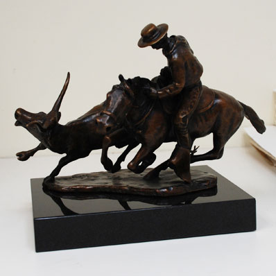 “Tailing the Steer” sculpture